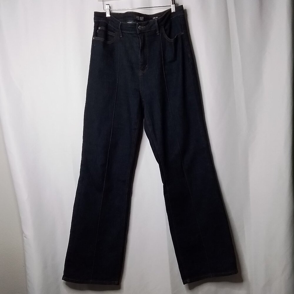 JUDY BLUE FRONT SEAM WIDE LEG DARK WASH JEANS SIZE 15/32